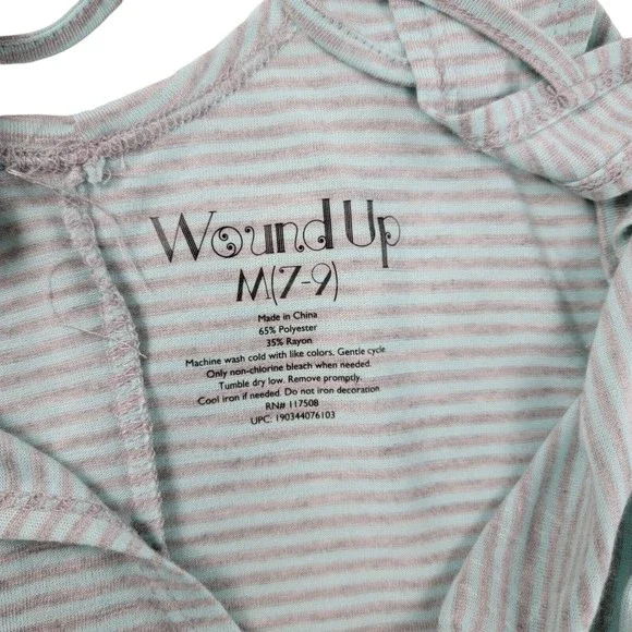 Tunic Tank Top Shirt Junior M Sz 7-9 Zodiac Healing Crystals Sleeveless Striped - Picture 8 of 16